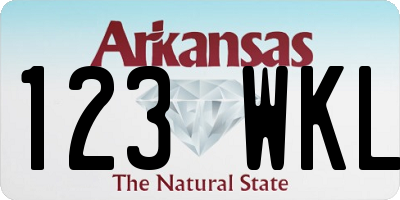AR license plate 123WKL