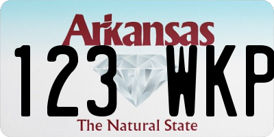 AR license plate 123WKP