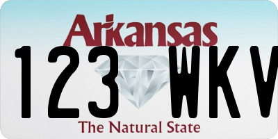 AR license plate 123WKV