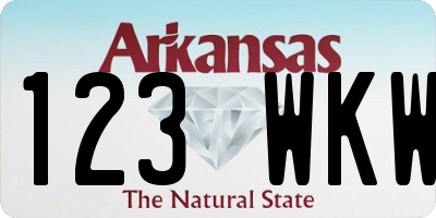 AR license plate 123WKW