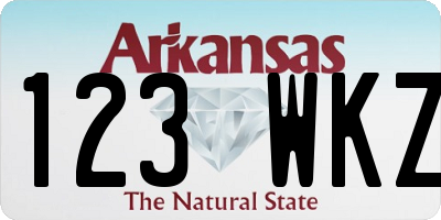 AR license plate 123WKZ