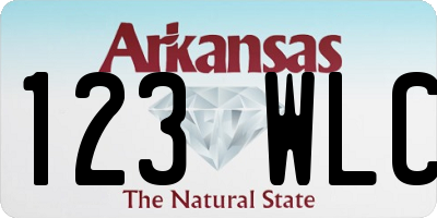 AR license plate 123WLC