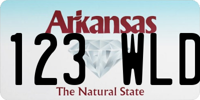 AR license plate 123WLD
