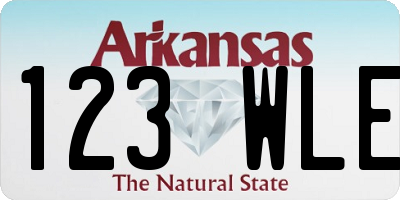 AR license plate 123WLE