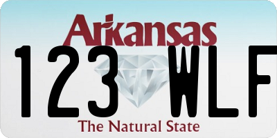 AR license plate 123WLF