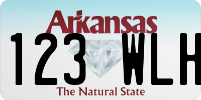 AR license plate 123WLH