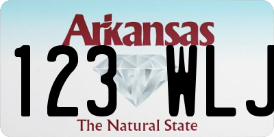 AR license plate 123WLJ