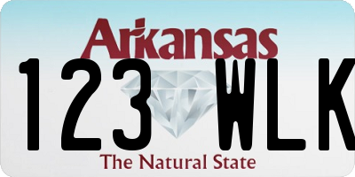 AR license plate 123WLK