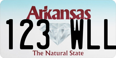 AR license plate 123WLL