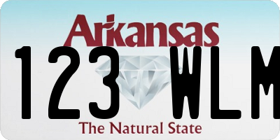 AR license plate 123WLM