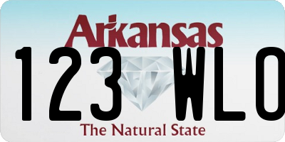 AR license plate 123WLO