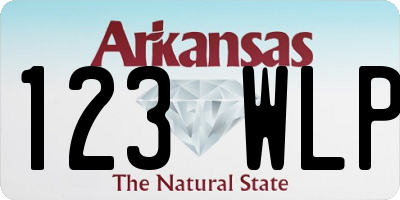 AR license plate 123WLP
