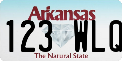 AR license plate 123WLQ