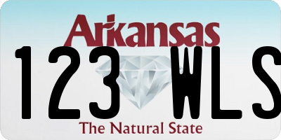 AR license plate 123WLS