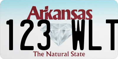 AR license plate 123WLT