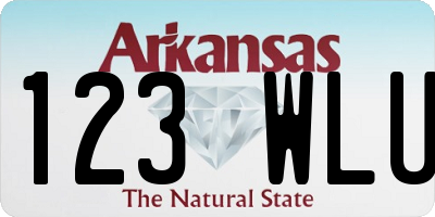 AR license plate 123WLU