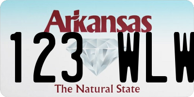 AR license plate 123WLW