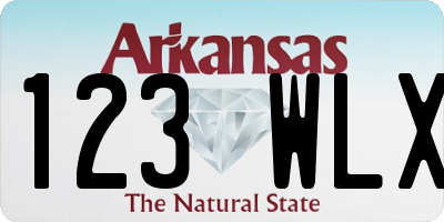AR license plate 123WLX