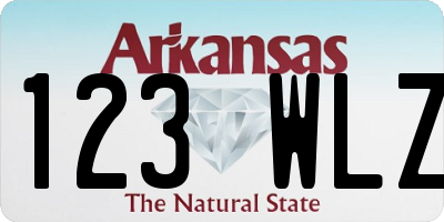 AR license plate 123WLZ