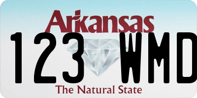 AR license plate 123WMD