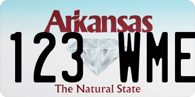 AR license plate 123WME