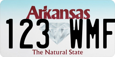 AR license plate 123WMF