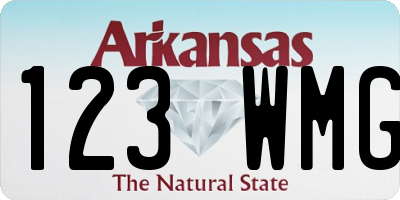AR license plate 123WMG