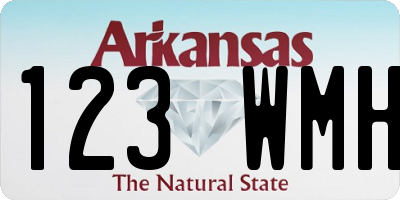 AR license plate 123WMH