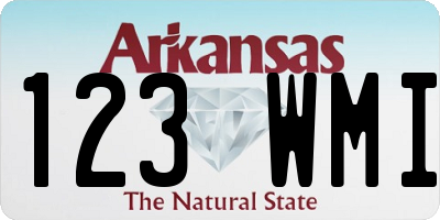 AR license plate 123WMI