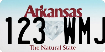 AR license plate 123WMJ
