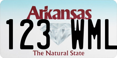 AR license plate 123WML
