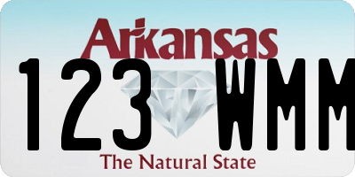 AR license plate 123WMM