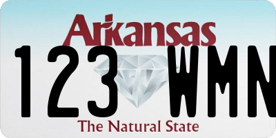 AR license plate 123WMN