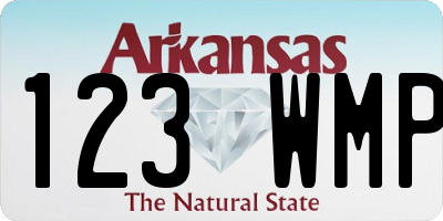 AR license plate 123WMP
