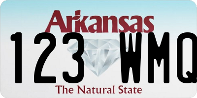 AR license plate 123WMQ