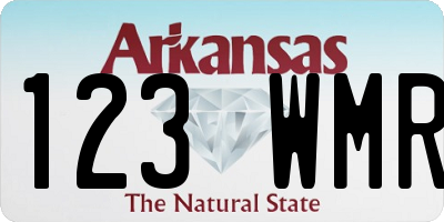 AR license plate 123WMR