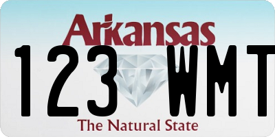 AR license plate 123WMT