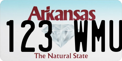 AR license plate 123WMU