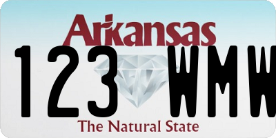 AR license plate 123WMW