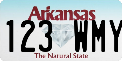 AR license plate 123WMY