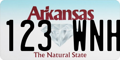 AR license plate 123WNH