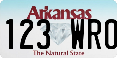 AR license plate 123WRO