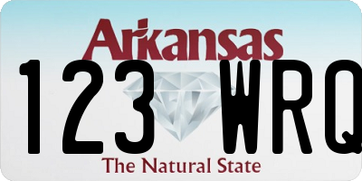 AR license plate 123WRQ