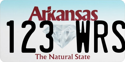 AR license plate 123WRS