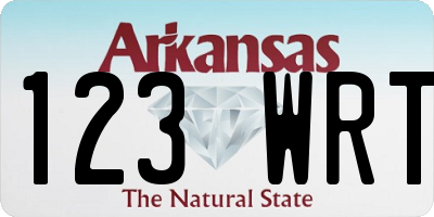 AR license plate 123WRT