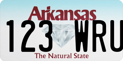 AR license plate 123WRU