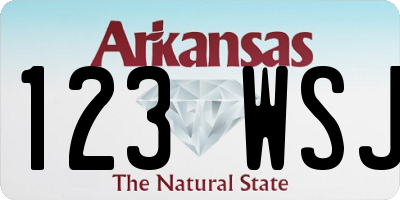 AR license plate 123WSJ
