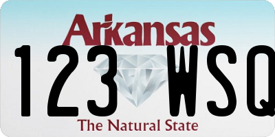 AR license plate 123WSQ