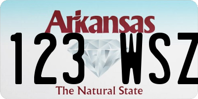 AR license plate 123WSZ