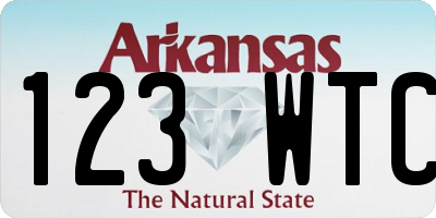 AR license plate 123WTC